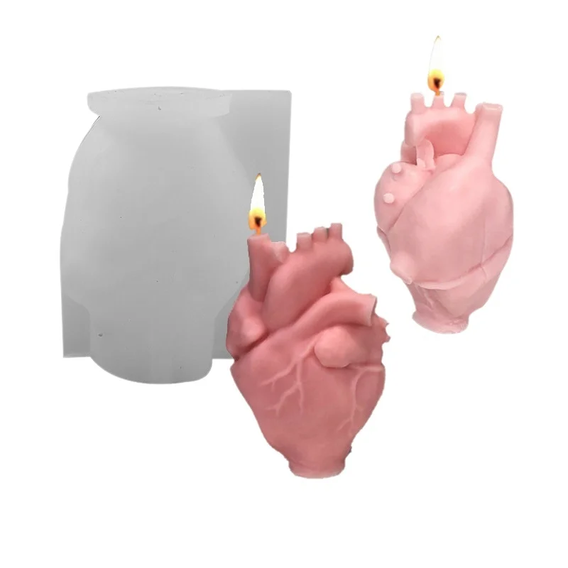 Candle Making Diy Kit - Kendin Yap İnsan Kalbi Silikon Mum