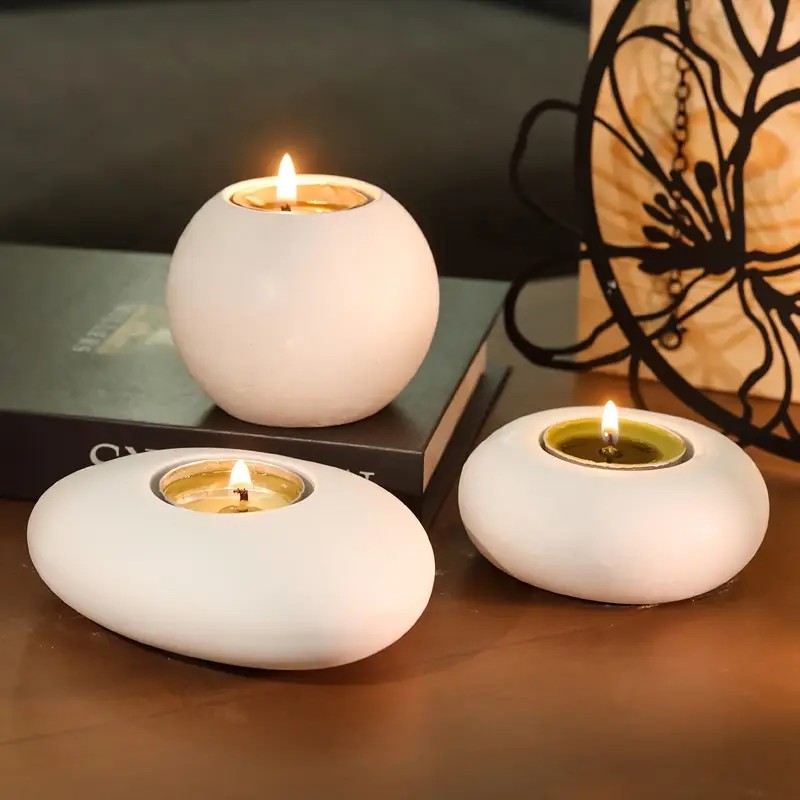 Candle Making Party - Tealight Mumluk Reçine Silikon Kalıp, Kristal