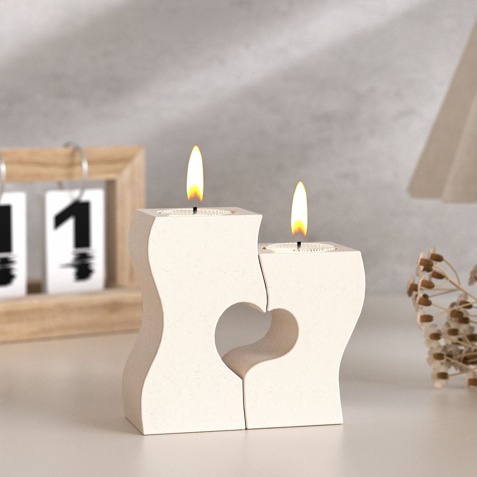 Candle Making Diy - S Kalp Şamdan Silikon Kalıplar DIY