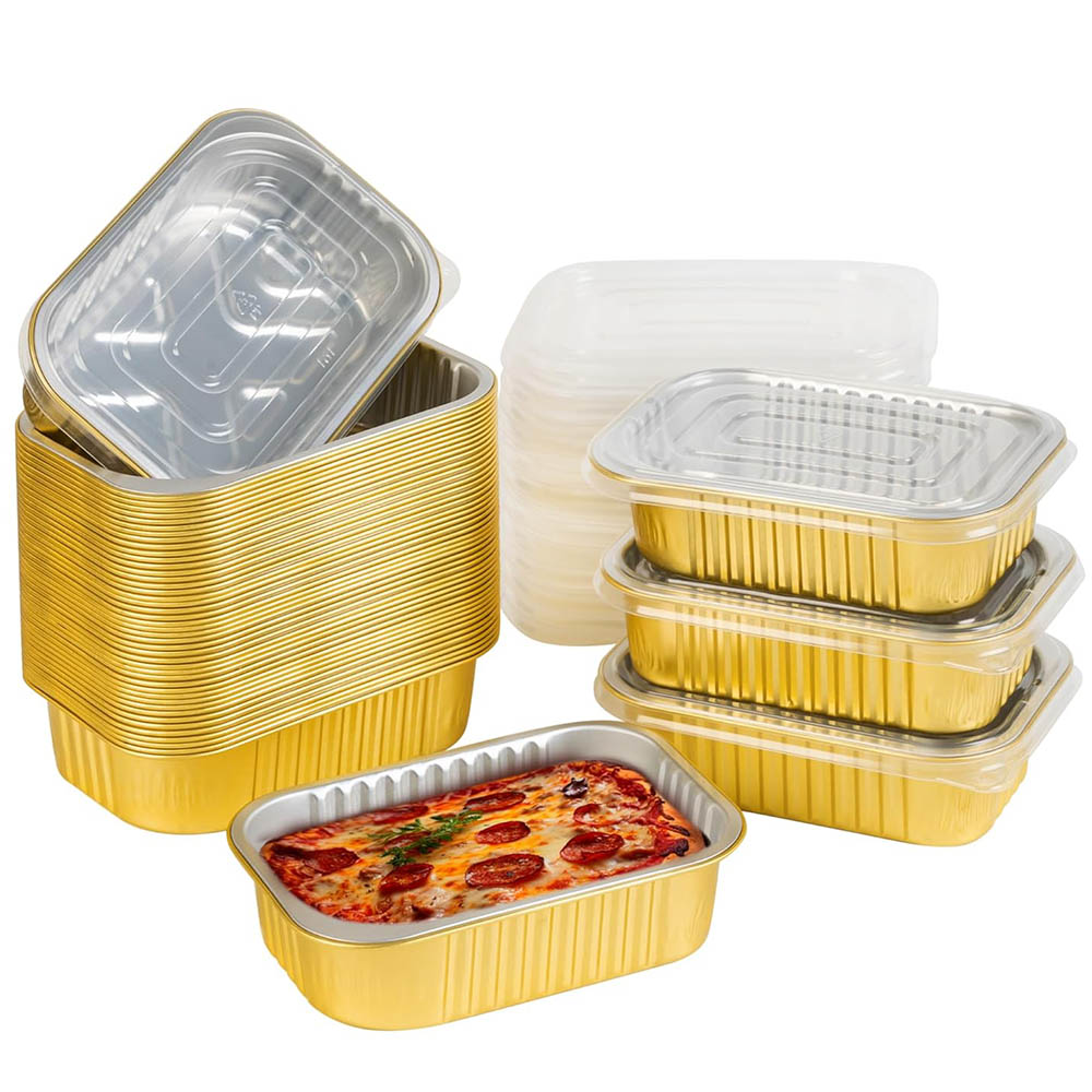 Tin Container Lid - Kapaklı Küçük Alüminyum Tepsiler, Ağır Hizmet