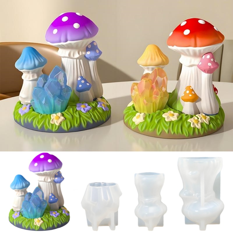 Candle Making Diy - Mum Silikon Kalıp DIY Mantar Kristal