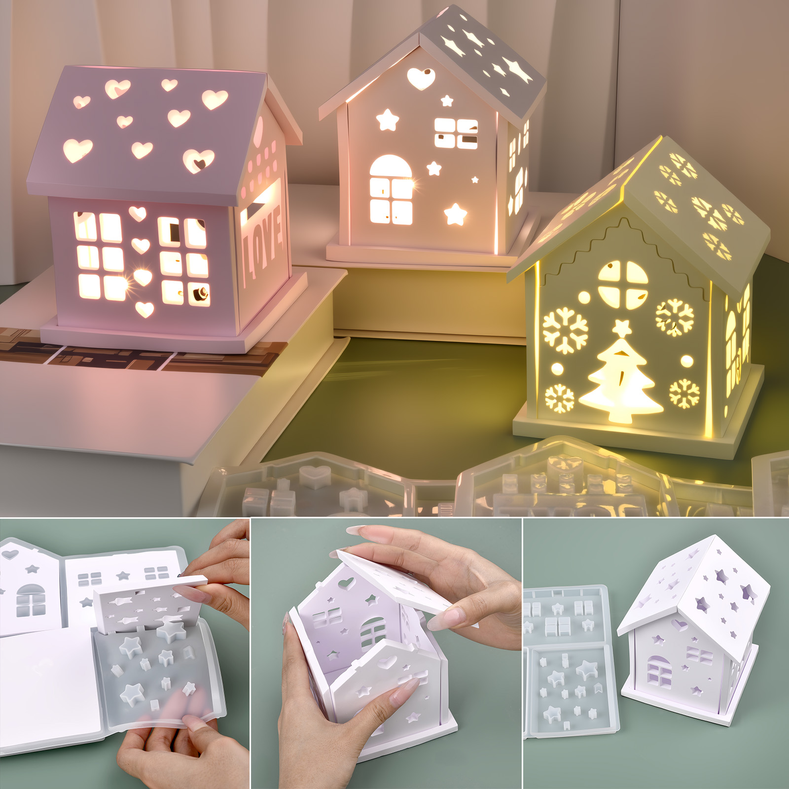 3D Ev silikon kalıp DIY Noel A - Candle Making Diy incelemesi ve fiyatı