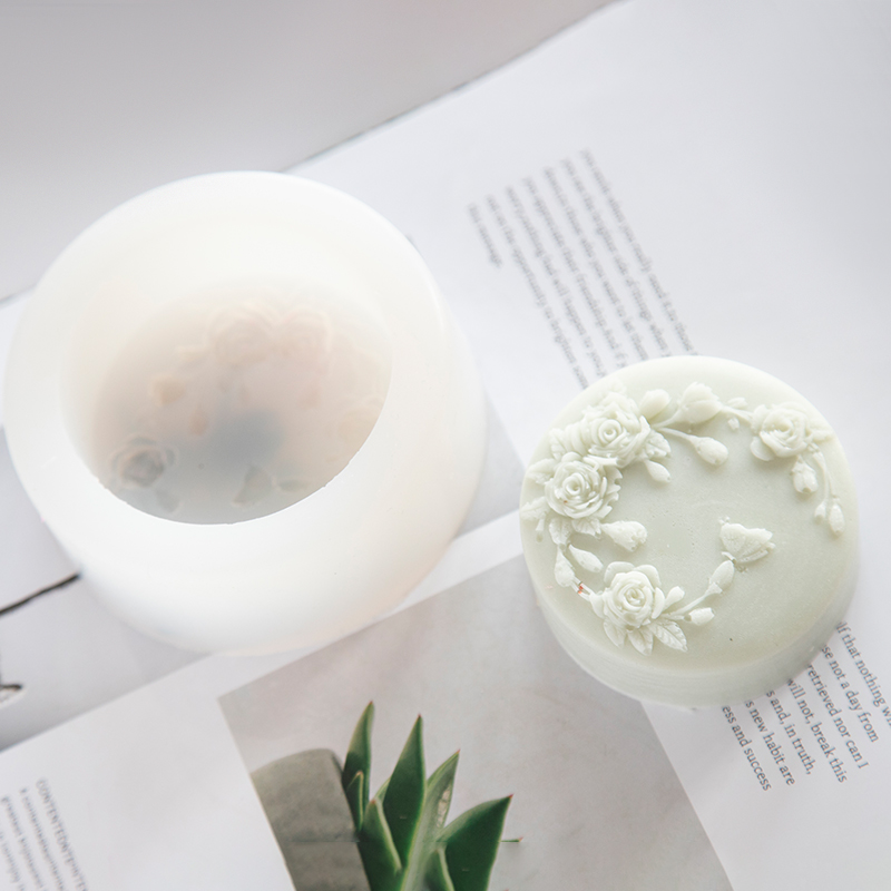 Yuvarlak Şekil Gül Çiçek El Ya - Candle Making Party incelemesi ve fiyatı