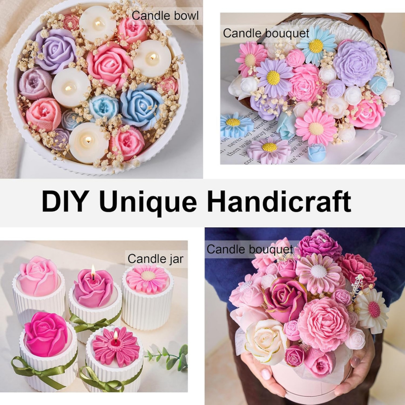 5 Çiçekli Mum Kalıp Seti, 3D Ç - Candle Making Party incelemesi ve fiyatı