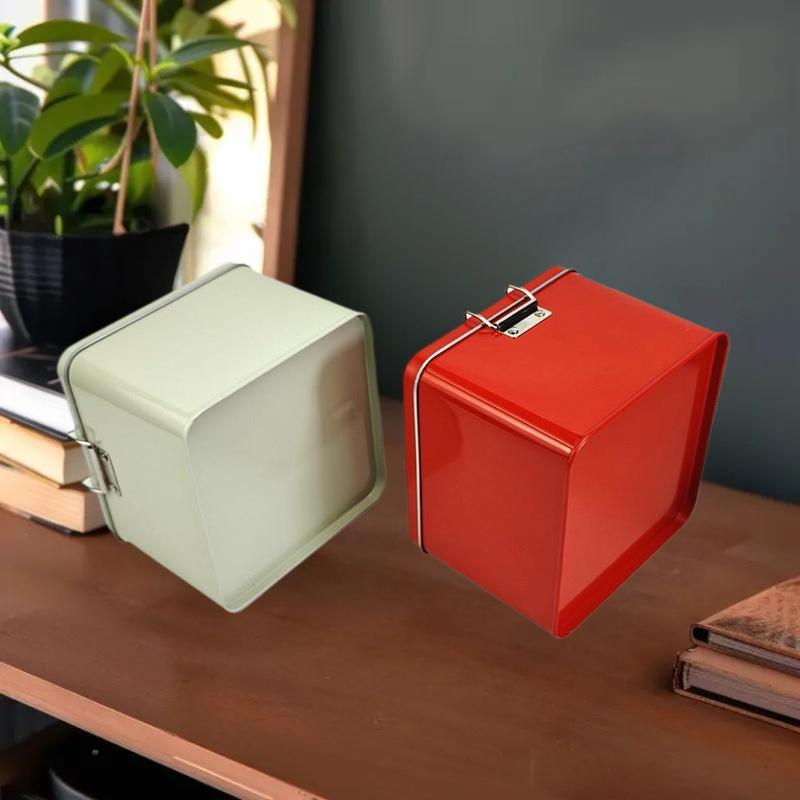 Kare teneke kurabiye kutuları  - Tin Container Lid incelemesi ve fiyatı