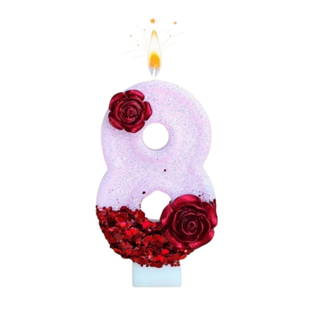 Numaralı Pembe Simli Kırmızı G - Candle Making Things incelemesi ve fiyatı